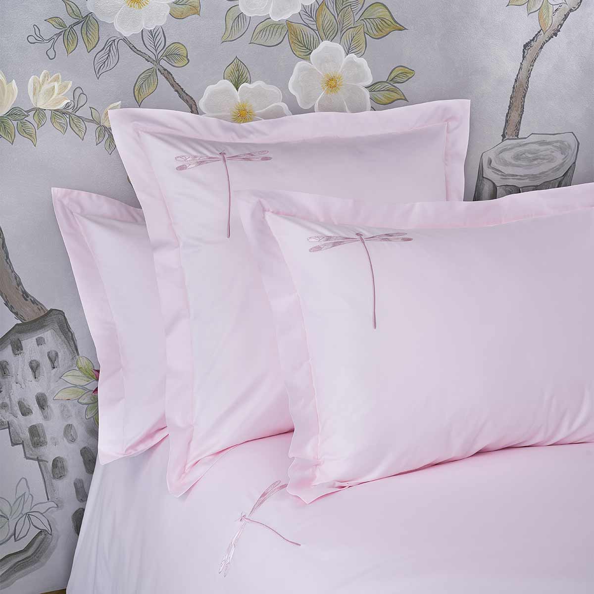 dragonfly pillow shams paradise pink