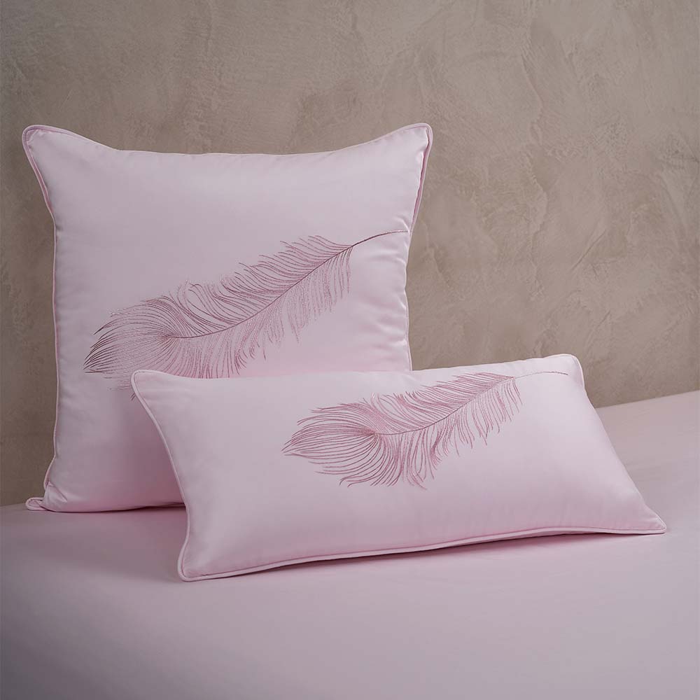 feather cushion cover paradise pink