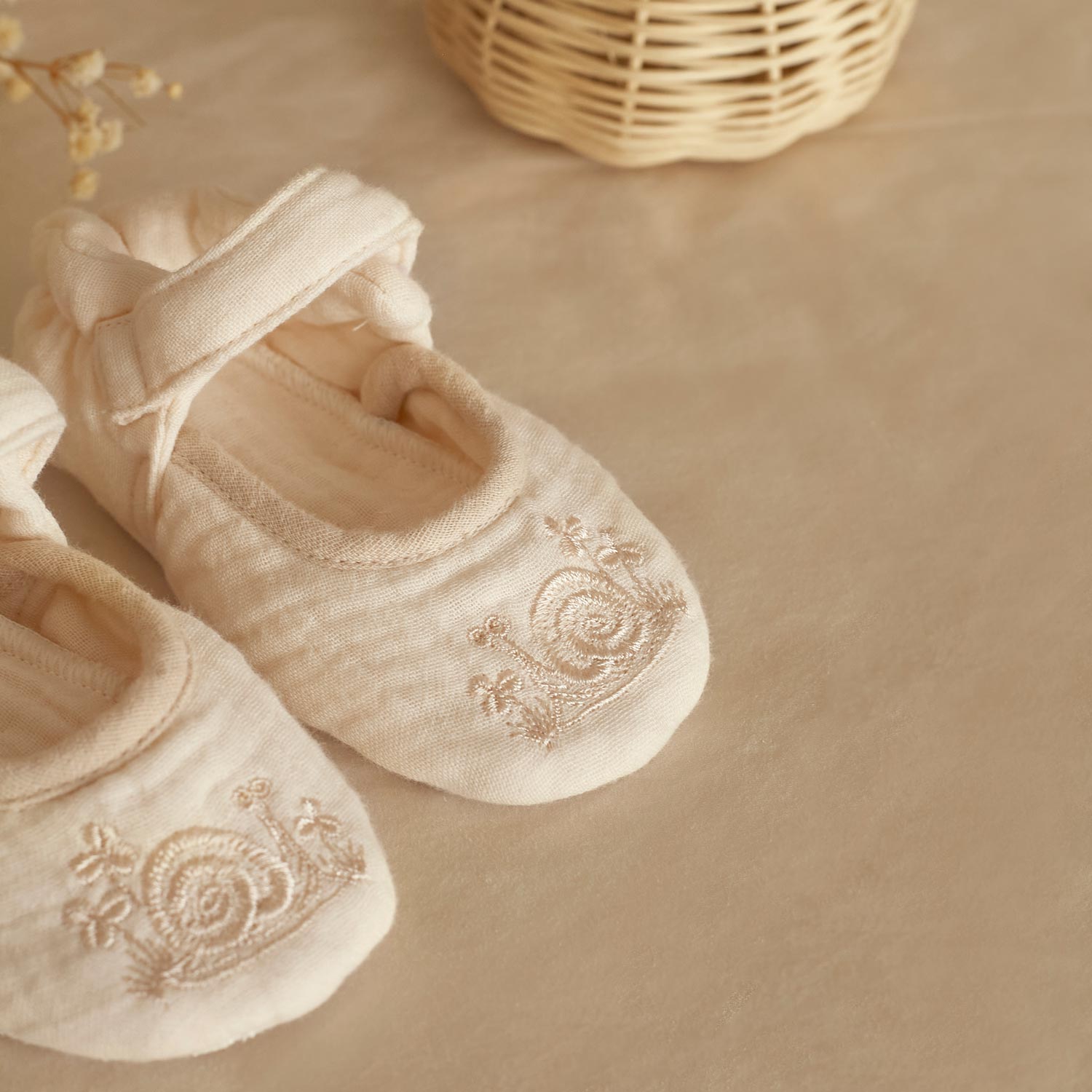 Embroidered Baby Slippers